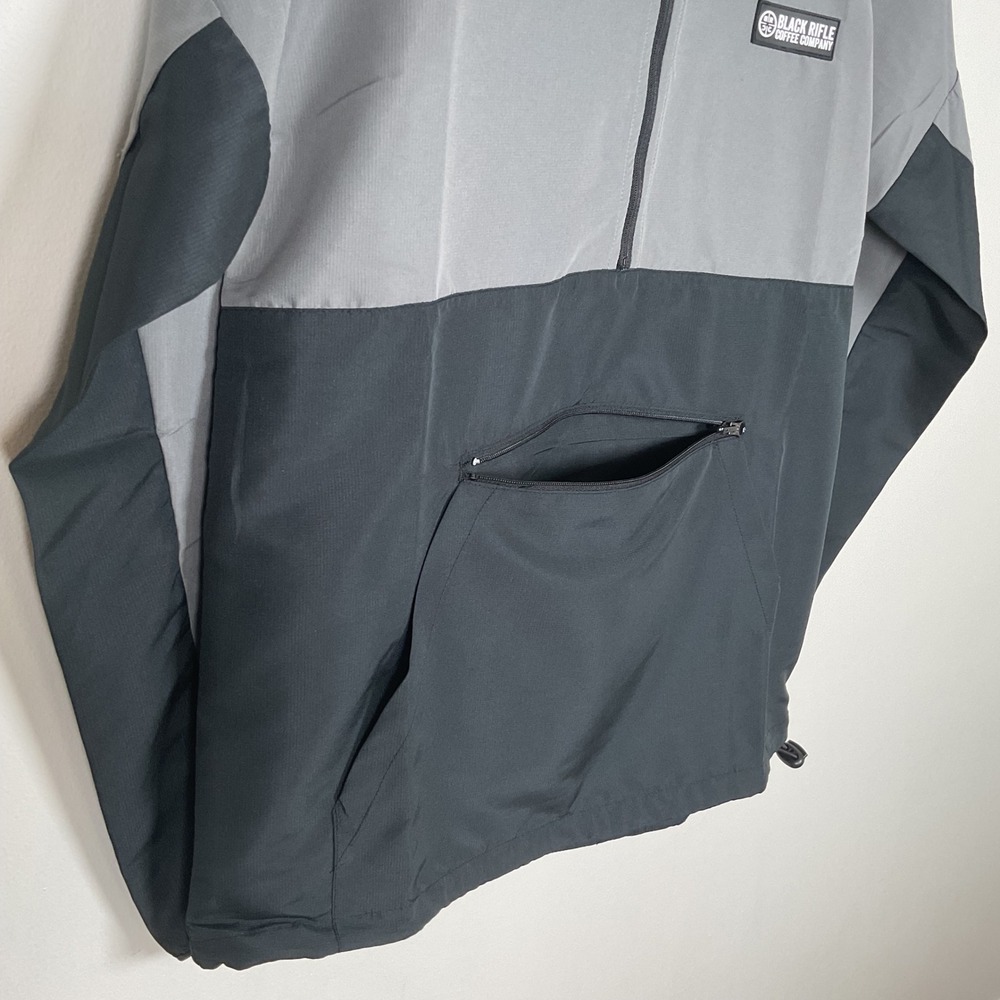 Black Rifle Coffee Company Packable Anorak Windbreaker Gunmetal MEDIUM - Picture 3 of 9